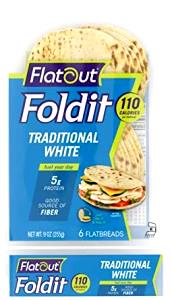 1 Piece Flatbread, Foldit Artisan Flatbread, Traditional White