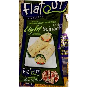 1 Piece Flatbread, Light, Garden Spinach