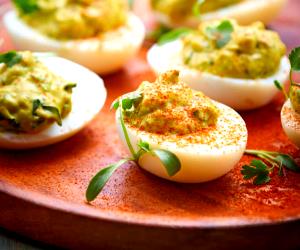 1 Piece Green Chili Deviled Eggs