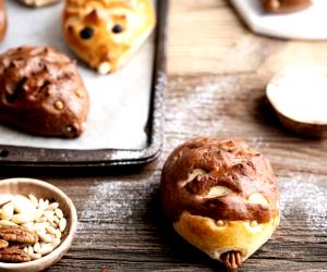 1 Piece Hedgehog Chocolate Buns