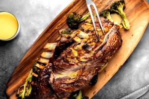 1 Piece Lamb Rib, Broiled