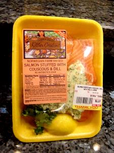 1 piece Norwegian Farm Raised Salmon Stuffed with Couscous & Dill