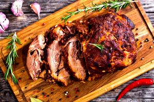 1 Piece Pork Shoulder, Arm Picnic, Roasted, Slo
