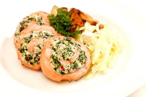 1 piece Salmon Florentine Pinwheel