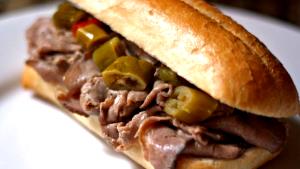 1 Piece Italian Beef Plain Sandwich