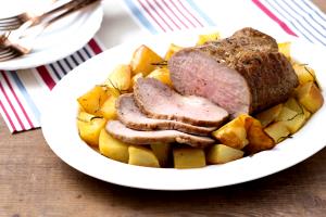 1 Piece Veal, Sirloin, Roasted, Slo