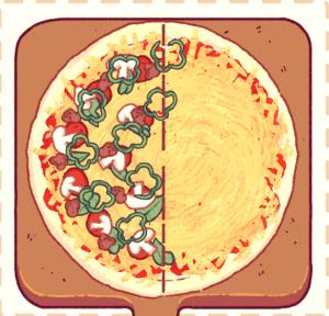 1 Pizza (11" Dia) Pizza with Meat and Fruit