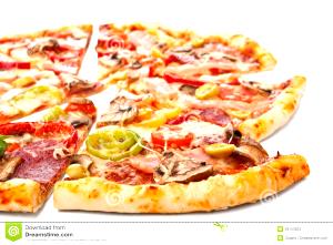 1 Pizza (11" Dia) Pizza with Meat and Vegetables