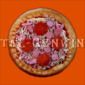 1 Pizza (14" Dia) Thick Crust Pizza with Meat and Fruit