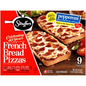 1 pizza (159 g) French Bread Pizza Pepperoni (9 Pizzas)