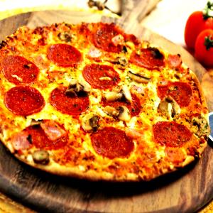 1 pizza (184 g) Pepperoni Crispy Thin Crust Pizza