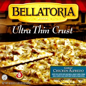 1 pizza (411 g) Primo Thin Garlic Chicken Alfredo Pizza