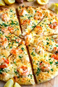 1 pizza (552 g) Shrimp Scampi Pizza