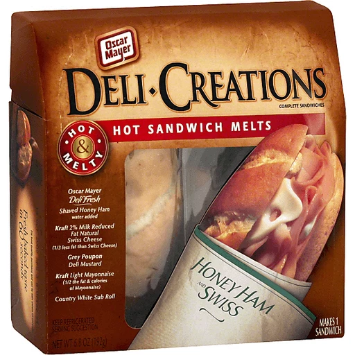 1 Pk Complete Sandwiches, Deli Creations Honey Ham & Swiss