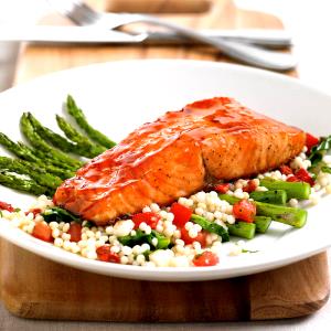 1 plate Cherry Chipotle Glazed Salmon