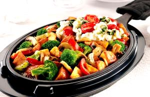 1 plate Fit Fare Veggie Sizzlin Skillet