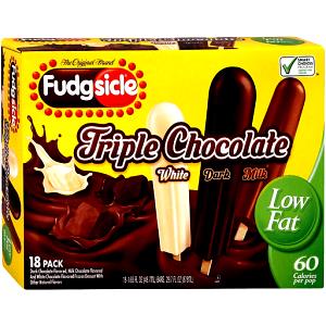1 pop Low Fat Fudgsicles - Triple Chocolate