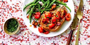 1 Pork Chop With Sauce Ham or Pork with Tomato-Based Sauce (Mixture)