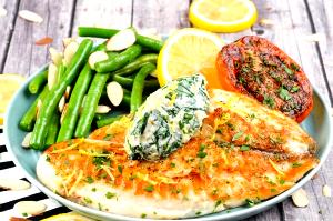 1 portion (5 oz) Tilapia Florentine