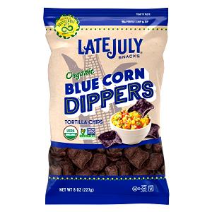 1 portion (79 g) Little Dippers Blue Corn Chips with Salsa