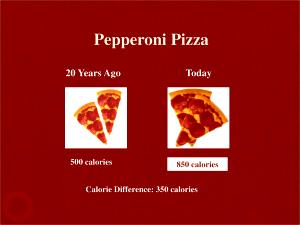 1 portion (85 g) 200 Calorie Portions Pepperoni Pizza