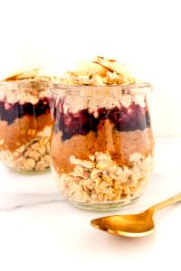1 Portion Almond Butter And Jam Overnight Oats