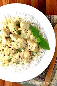1 Portion Basil Chicken With Coconut Curry Sauce