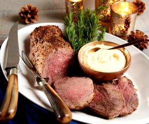 1 Portion Beef Tenderloin With Parmesan Horseradish Sauce