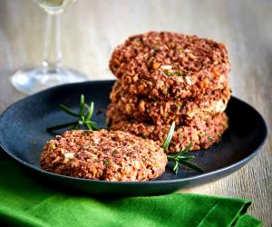 1 Portion Black Bean Walnut Patties