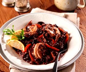 1 Portion Black Rice Risotto With Mixed Seafood