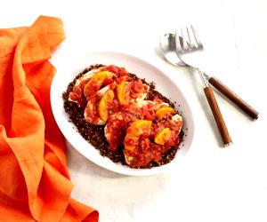 1 Portion Chicken And Quinoa With Peach Salsa