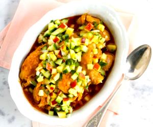 1 Portion Chicken Paprikash With Nectarine Salsa