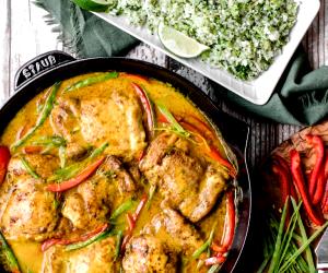 1 Portion Coconut Curry Chicken With Veggie Rice