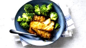 1 Portion Cod Full Portion Wood-Grilled Or Broiled, With Broccoli