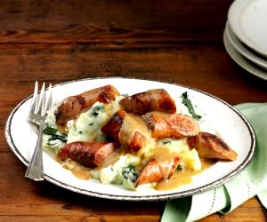 1 Portion Colcannon With Sausages And Guinness Gravy