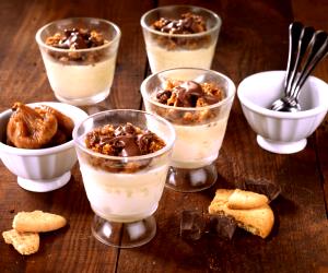 1 Portion Cookie Ice Cream With Figs And Chocolate