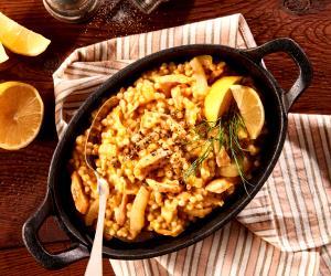 1 Portion Couscous Risotto With Fennel And Salmon