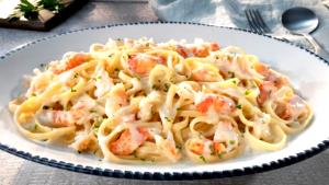 1 Portion Crab Linguini Alfredo-Full Portion For Lunch