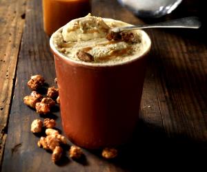 1 Portion Crème Fraîche Ice Cream With Salted Caramel