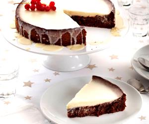 1 Portion Gluten Free Almond Cake With White Chocolate Topping