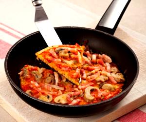 1 Portion Gluten Free Ham And Mushroom Pizza