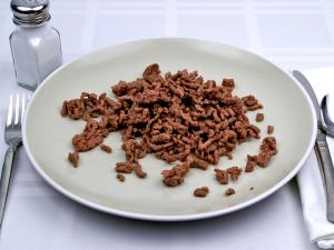 1 Portion Ground Beef, Pan-Browned, 70% Lean