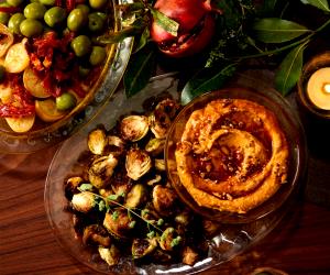 1 Portion Hummus With Brussels Sprouts And Crunchy Topping (Bill Yosses)