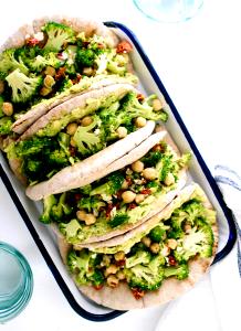 1 Portion Lemony Broccoli And Chickpea Pitas