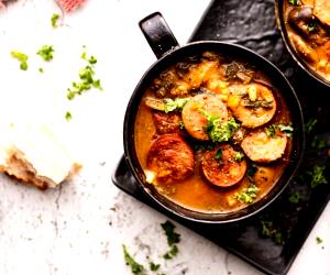 1 Portion Mushroom And Sausage Stew With Barley