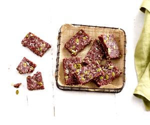 1 Portion No Bake Coconut, Pecan, Date And Cranberry Bars