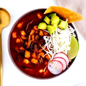 1 Portion Pozole Rojo