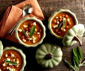 1 Portion Pumpkin Soup With Crispy Chickpeas