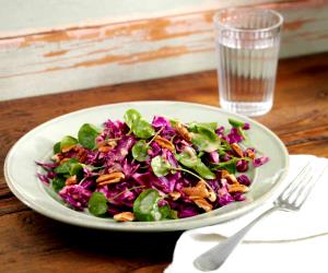 1 Portion Purple Cabbage With Pecan Salad