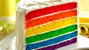 1 Portion Rainbow Cake